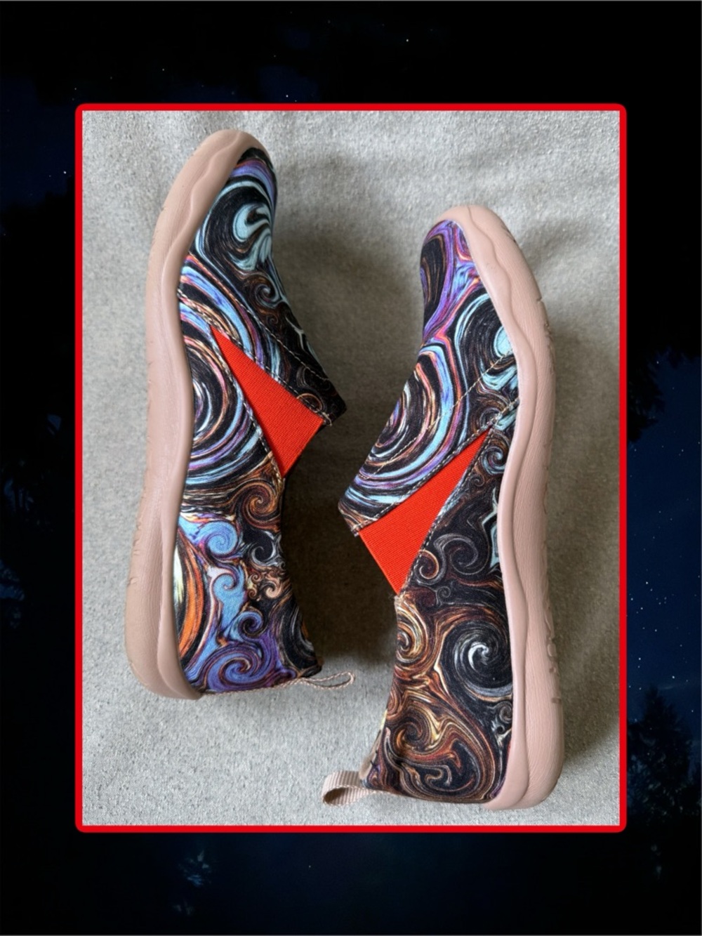 UIN Starry Night Van Gogh Toledo shoes Size 7 EXCELLENT! 🌚 - Picture 2 of 6